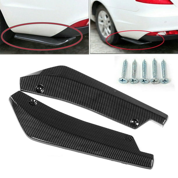 Universal Carbon Fiber Look Rear Bumper Lip Diffuser Splitter Canard Protector Universal Carbon Fiber Look Rear Bumper Lip Diffuser Splitter Canard Protector